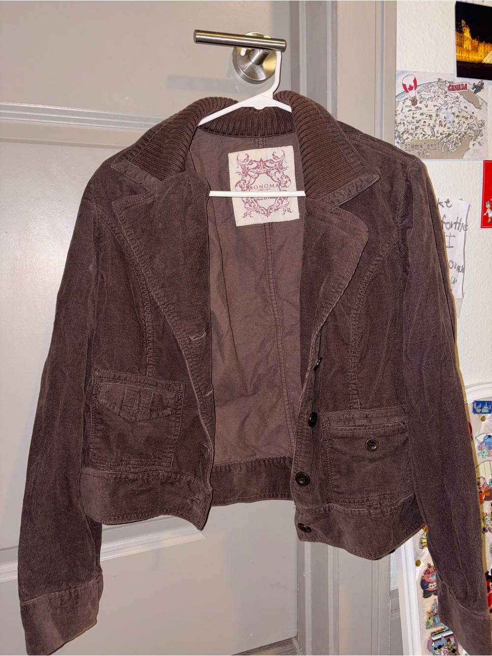 Sonoma Dark Brown Corduroy Blazer Jacket